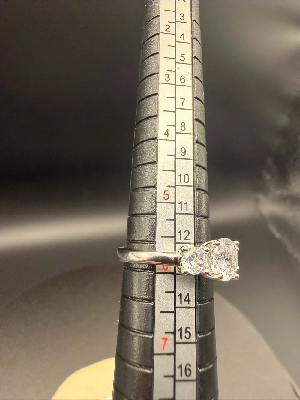 1CT Oval Moissanite Three-Stone Ring | Size 6